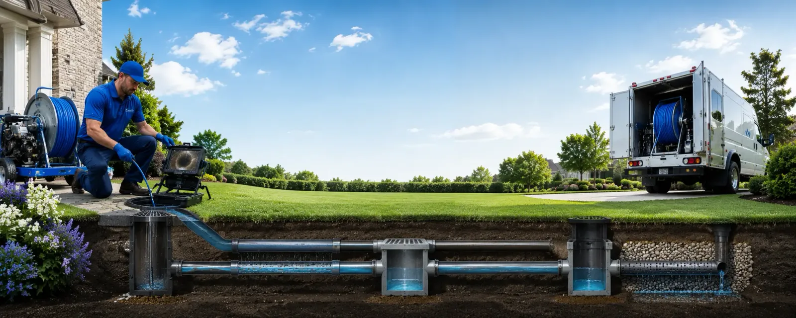 Outdoor drain cleaning information for Audubon, IA